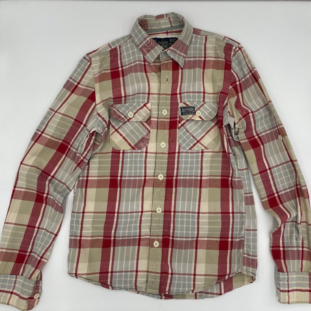 SUPERDRY plaid button down shirt